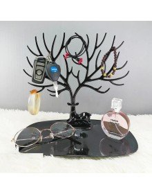 Black Deer Jewelry Organizer - Deer Shaped Ring Earring Necklace Organizer