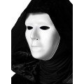 120 cm Cloak with Black Hood and White Paintable Full Face Mask