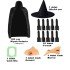 Black Hooded Cloak 120 cm Nails Teeth Chin Nose and Hat Set