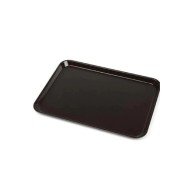 Black Midi Size Plastic Serving Tray Unbreakable Restaurant Buffet Fast Food Use (44x32 Cm)