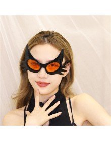 Black Color Whisker Design Cat Glasses 19x11 cm