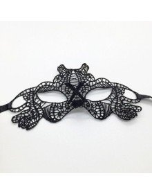 Black Color Lace Cut Lace Embroidered Prom Party Mask 11 No