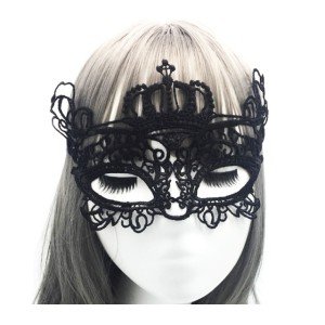 Black Color Lace Cut Lace Embroidered Prom Party Mask No 9