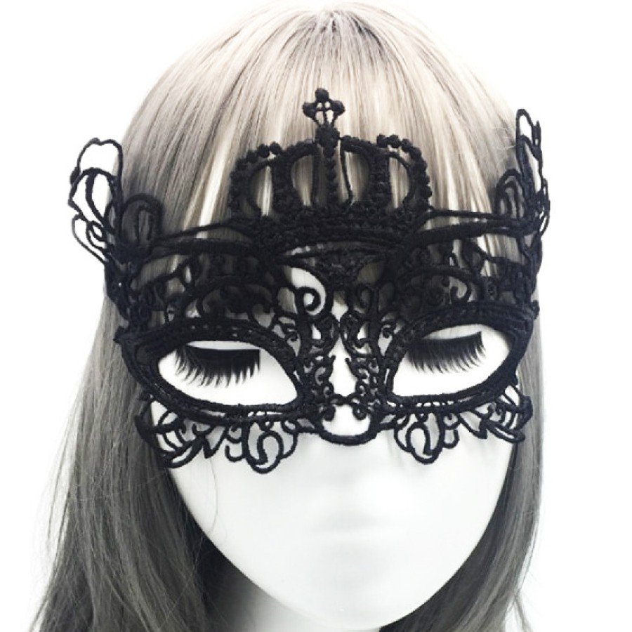 Black Color Lace Cut Lace Embroidered Prom Party Mask No 9 Black Color Lace Cut Lace Embroidered Prom Party Mask No 9
