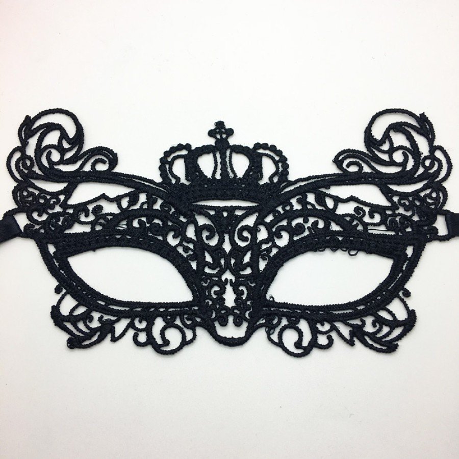 Black Color Lace Cut Lace Embroidered Prom Party Mask No 9 Black Color Lace Cut Lace Embroidered Prom Party Mask No 9