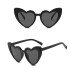 Black Color Heart Shaped Party Glasses 15x5 cm
