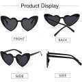 Black Color Heart Shaped Party Glasses 15x5 cm