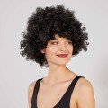 Black Color Curly Afro Bonus Wig