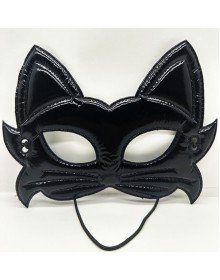 Eva Cat Mask Made of Black Color Fabric Material 19x15 cm