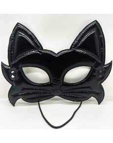 Eva Cat Mask Made of Black Color Fabric Material 19x15 cm