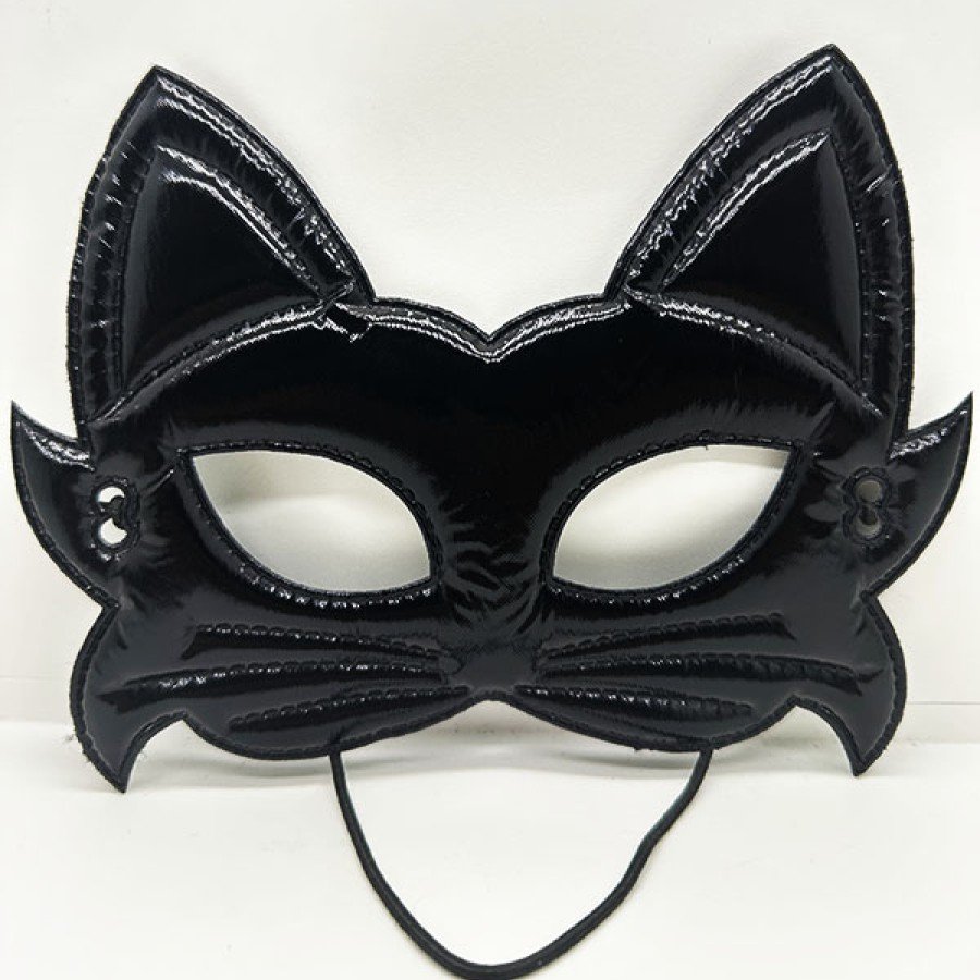 Eva Cat Mask Made of Black Color Fabric Material 19x15 cm Eva Cat Mask Made of Black Color Fabric Material 19x15 cm