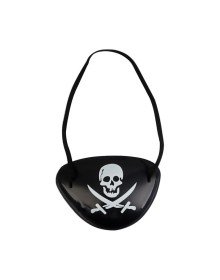 Black Color Skull Printed Plastic Pirate Eye Mask Pirate Eye Patch
