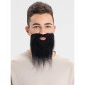 Black Color Fake Beard Mustache Set