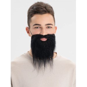 Black Color Fake Beard Mustache Set
