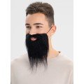 Black Color Fake Beard Mustache Set