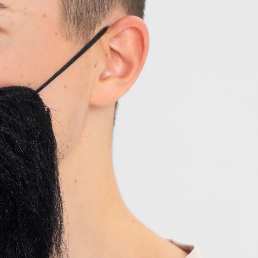 Black Color Fake Beard Mustache Set