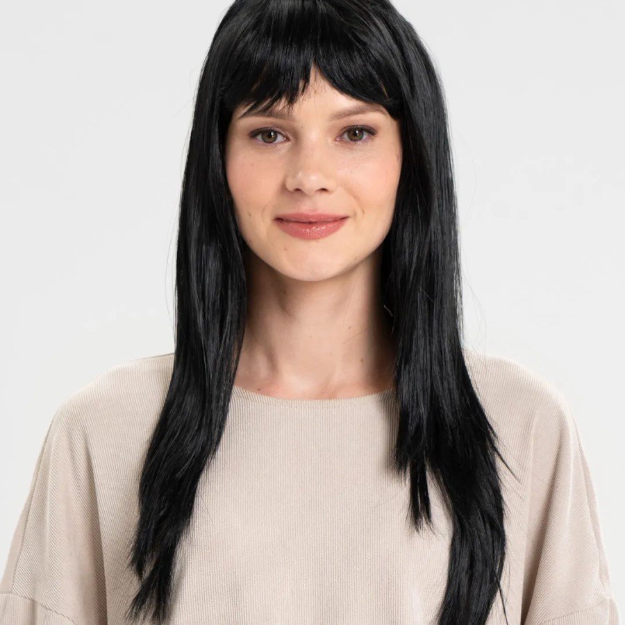 Black Color Long Party Wig