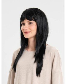 Black Color Long Party Wig
