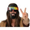 Black Hair Bandana Design Hippie Party Glasses 26x18 cm