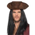Black Hair Captain Pirate Hat