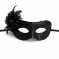 Black Glitter Feather Prom Mask – Women s Party & Masquerade Mask