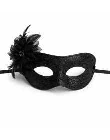 Black Glitter Feather Prom Mask – Women's Party & Masquerade Mask