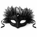 Black Stone Venetian Mask Luxury Tulle Party Mask Black Stone Venetian Mask Luxury Tulle Party Mask