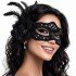 Black Feather Ball Mask Women's Party Accessory