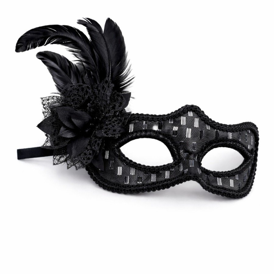Black Feather Ball Mask Women s Party Accessory