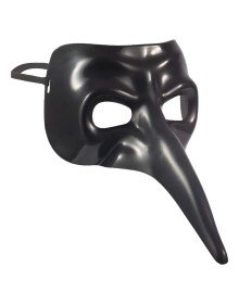 Black Long Nose Plague Doctor Mask