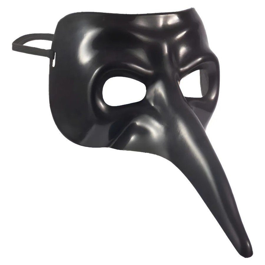 Black Long Nose Plague Doctor Mask