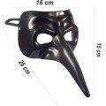 Black Long Nose Plague Doctor Mask
