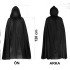 Black Long Cloak 120 cm Hooded – Cosplay and Party Costume