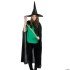 120 cm Adult Cloak with Black Collar and Black Fabric Witch Hat