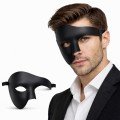 Black Half Male Mask – Phantom Party & Prom Mask