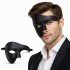 Black Half Male Mask – Phantom Party & Prom Mask