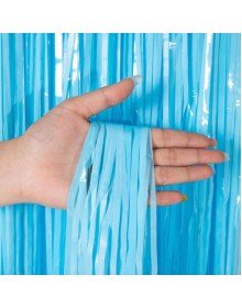 Soft Blue Tassel Door Curtain - Party, Baby Shower, Circumcision Decoration, Gender Party 1x2 m