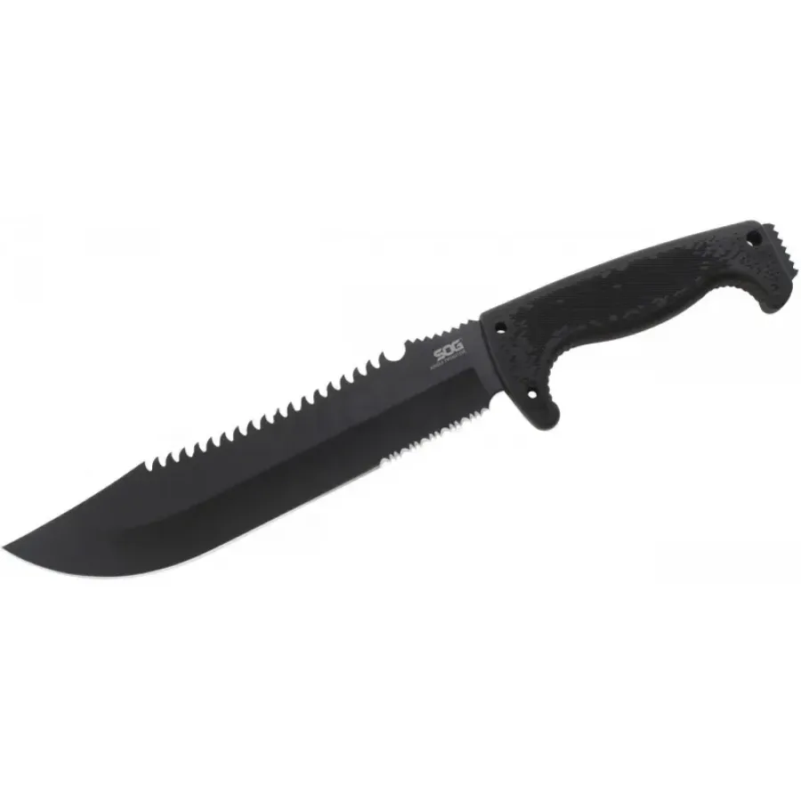 Sog F03T Camping Serrated Saw Outdoor Machete / Knife 39 cm - Rubber Handle Sog F03T Camping Serrated Saw Outdoor Machete / Knife 39 cm - Rubber Handle