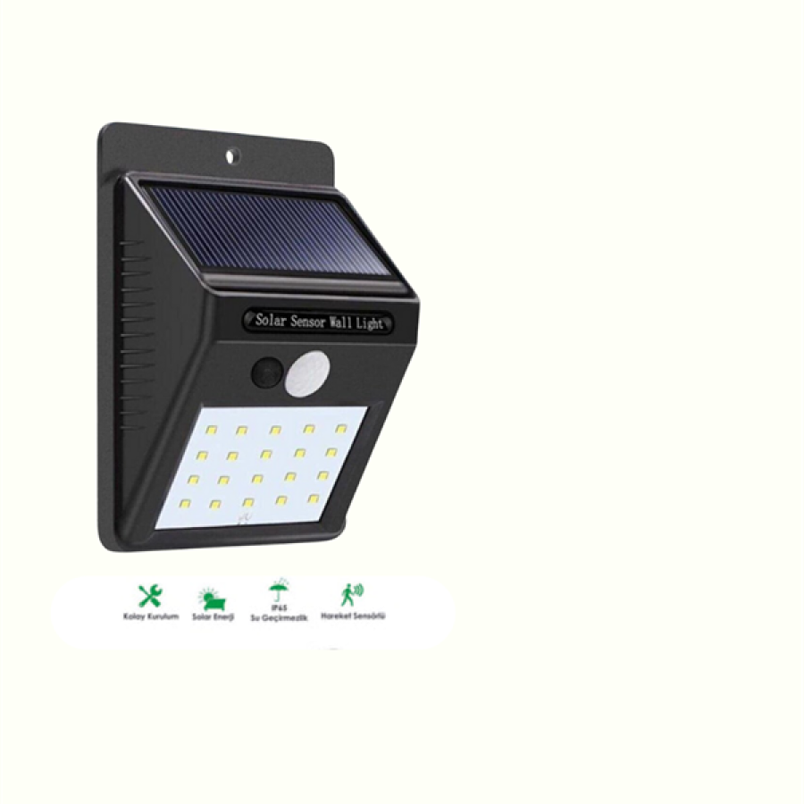 Solar Lamp with Motion Sensor | 120° Detection Angle, 3-4 Meter Distance, Water Resistant LED