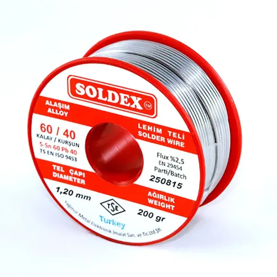 60-40 Solder Wire 200 Gr 1 mm - Sn:60 / Pb:40