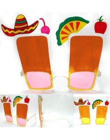 Sombrero Hawaii Fiesta Fruit Figured Hello Summer Glasses