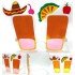 Sombrero Hawaii Fiesta Fruit Figured Hello Summer Glasses