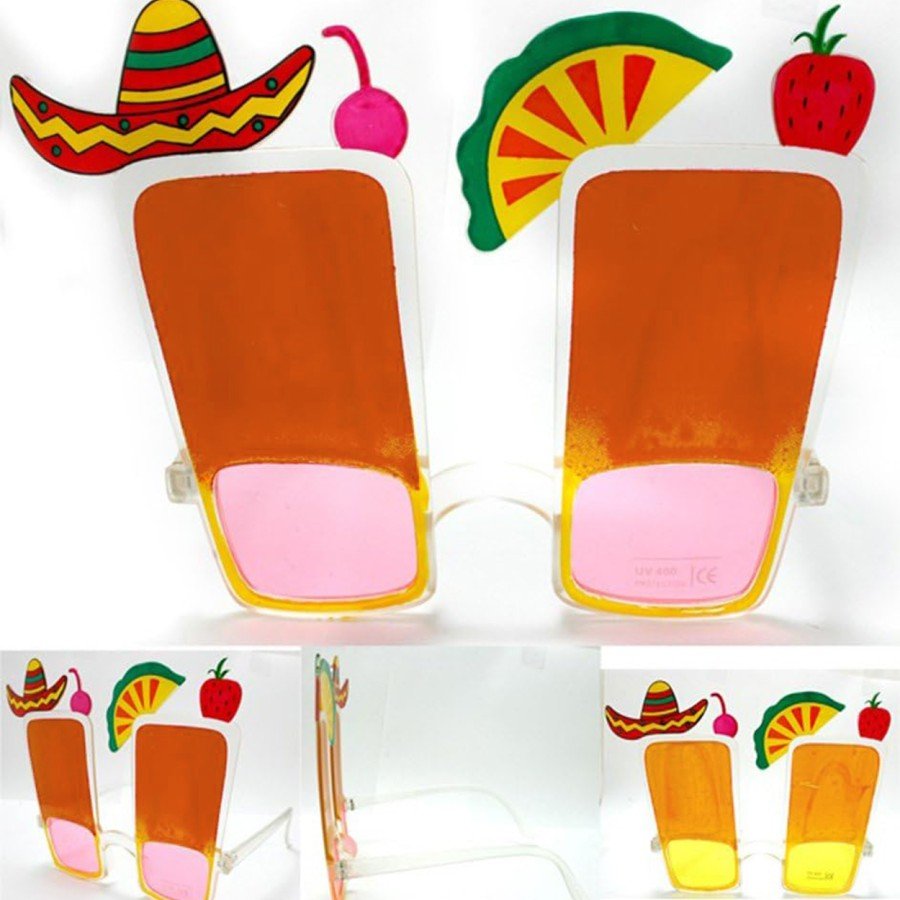 Sombrero Hawaii Fiesta Fruit Figured Hello Summer Glasses