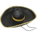 Sombrero Mexican Hat Mariachi Adult Size with Gold Stripe Sombrero Mexican Hat Mariachi Adult Size with Gold Stripe