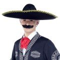 Sombrero Mexican Hat Mariachi Adult Size with Gold Stripe Sombrero Mexican Hat Mariachi Adult Size with Gold Stripe