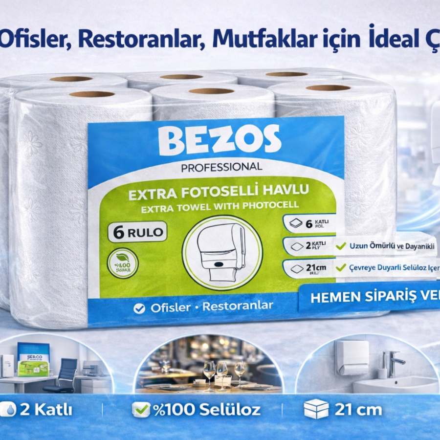 Professional Touchless Towel 18 Rolls – 2 Layer 100 Cellulose 21 cm Industrial Paper Towel 3X6 Rolls Professional Touchless Towel 18 Rolls – 2 Layer 100 Cellulose 21 cm Industrial Paper Towel 3X6 Rolls
