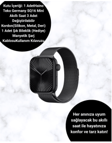 SQ-16 Mini Series 10 – Touch Smart Watch | Heart Rhythm, SpO2, Sleep Tracking