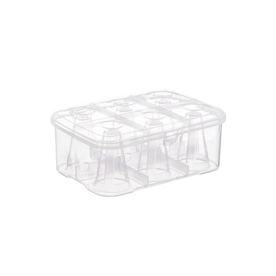 Water Glass Carrying Box Transparent - 6 Glass Capacity Picnic Box