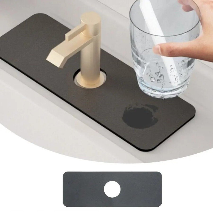 Water Absorbing Magic Kitchen Bathroom Faucet Mat Sink Edge Mat