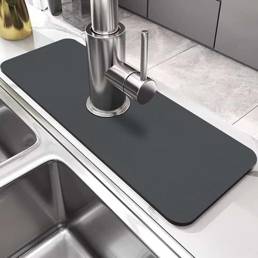 Water Absorbing Magic Kitchen Bathroom Faucet Mat Sink Edge Mat